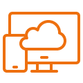 computer phone cloud icon